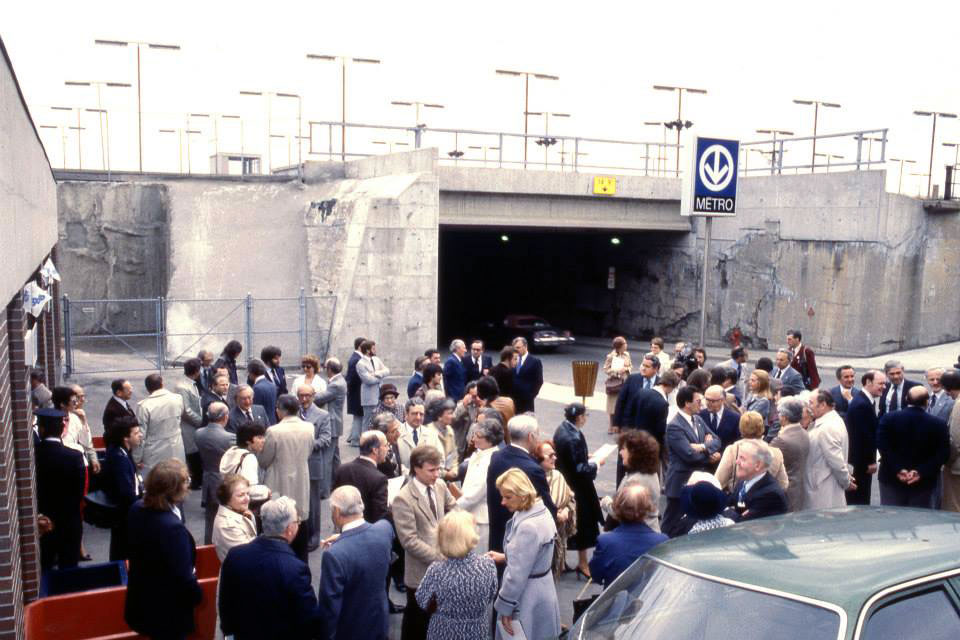 The inauguration ceremony for the station on April 28, 1980.