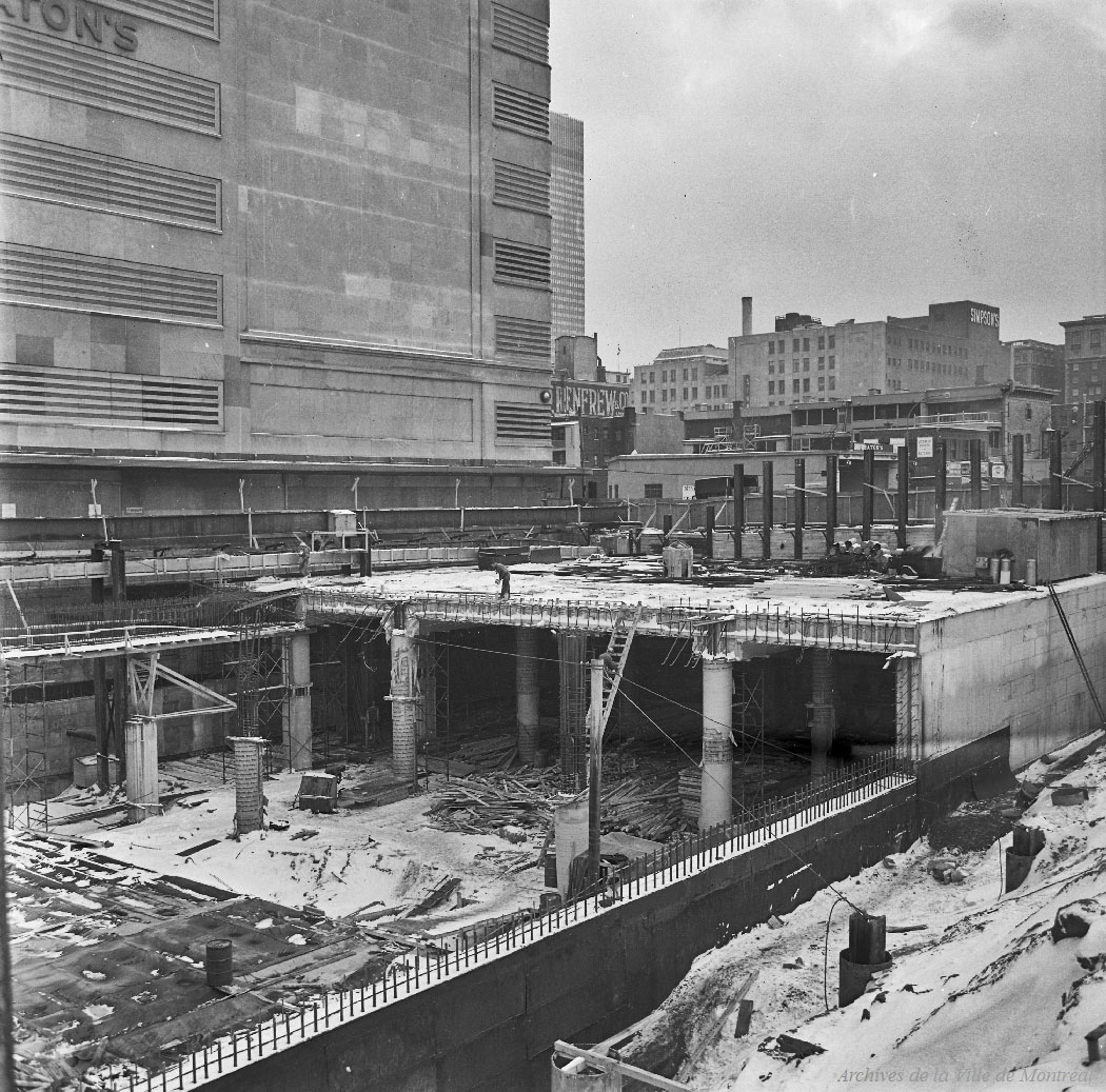 The station under construction, January 1965.