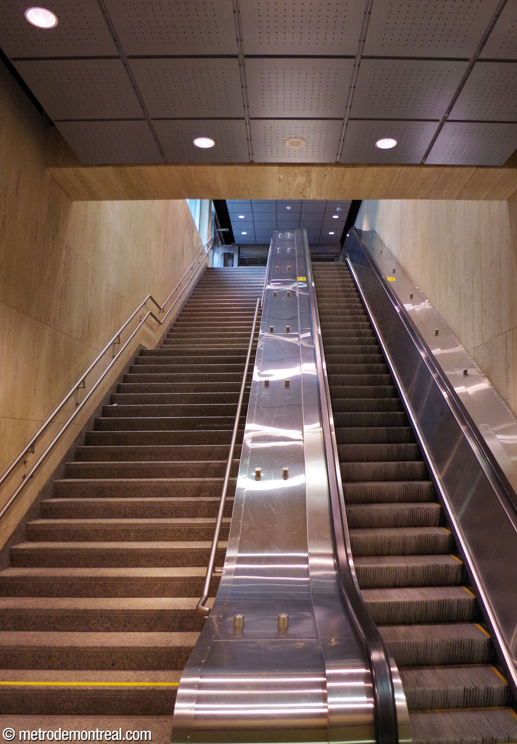 The stairwell leading to the Union Nord entrance.