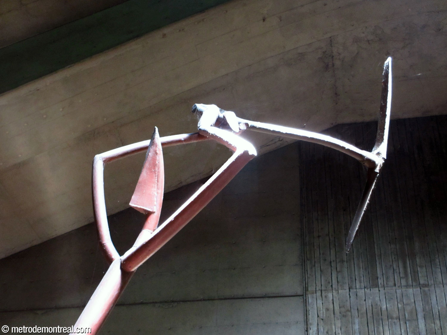 Detail of Pic et Pelle by Germain Bergeron, showing the head and pickaxe of 'Pic.'