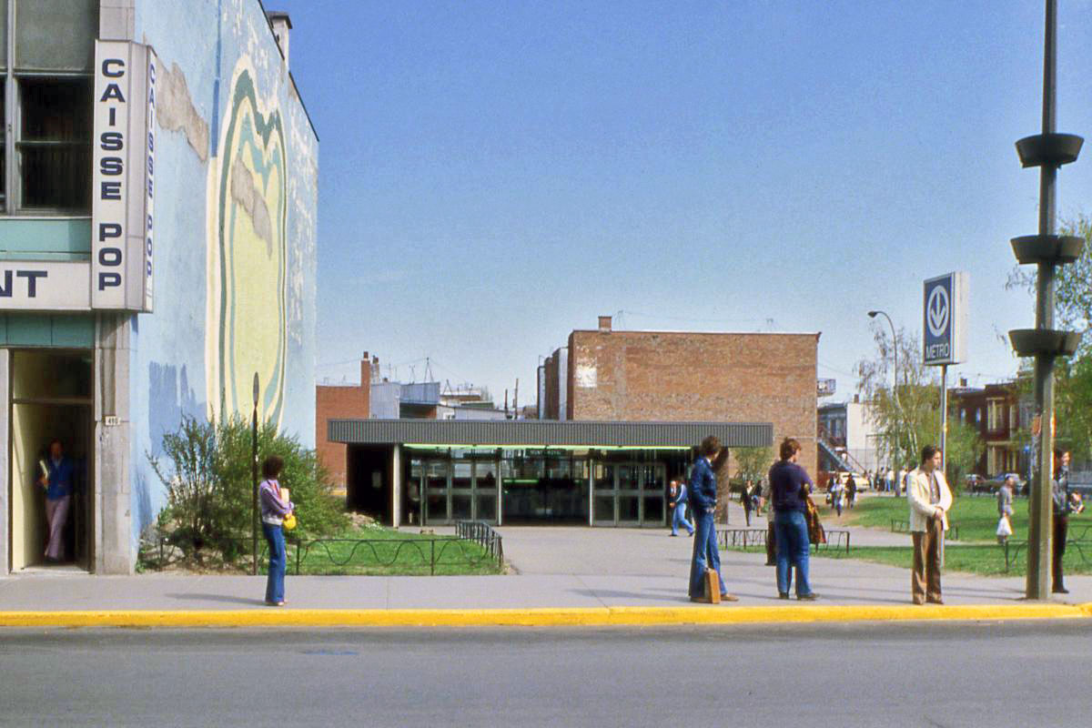 Front view of the station's original headhouse.