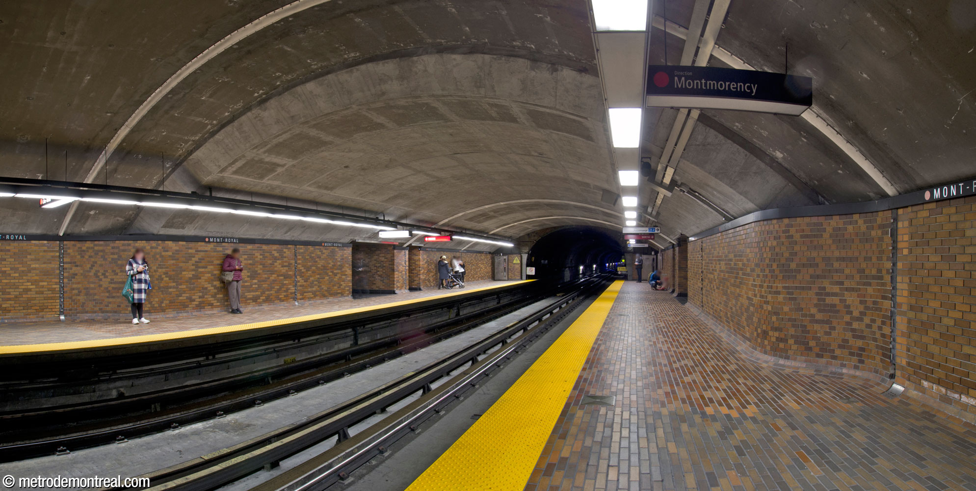The north end of the trainroom, showing how the walls and ceiling vault have been thickened to bear the weight of the new crossover.