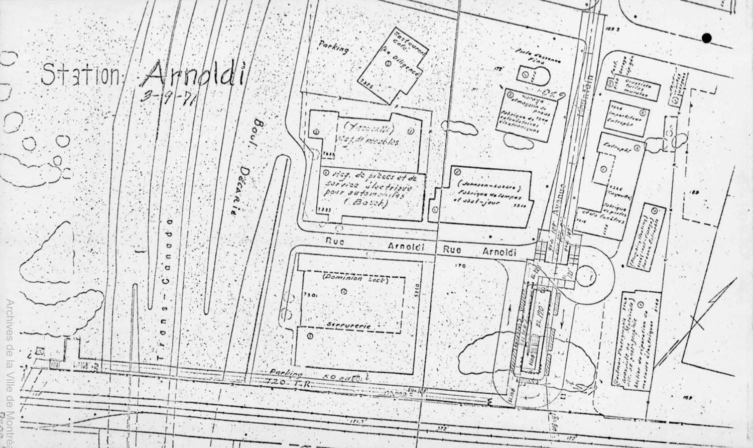 Sketch of the station in the contemplated location under Avenue Mountain Sights.