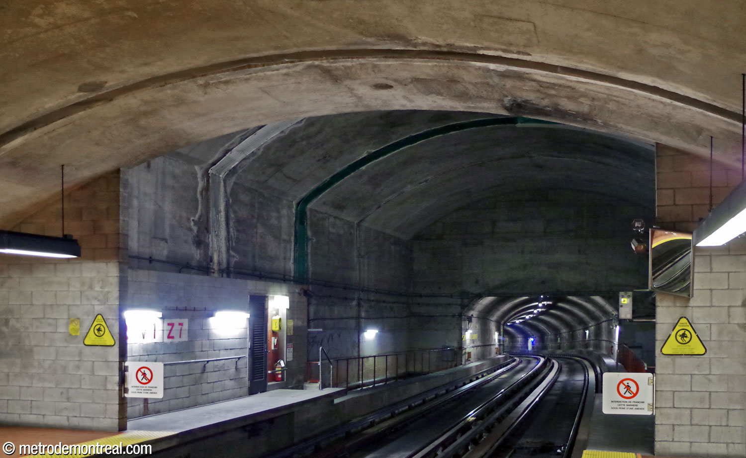 Vault at the south end of the station, providing for future construction of a second ticket hall