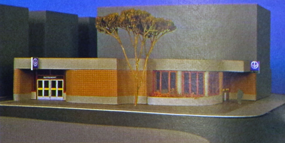Architectural maquette showing the second planned headhouse.