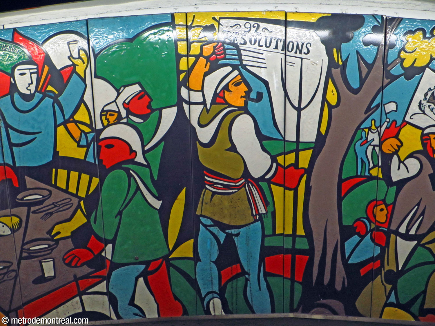 Detail of the western frieze of Les Patriotes de 1837-38.