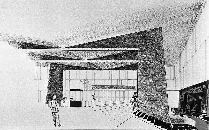 Esquisse architecturale de l'intérieur de l'édicule originel.