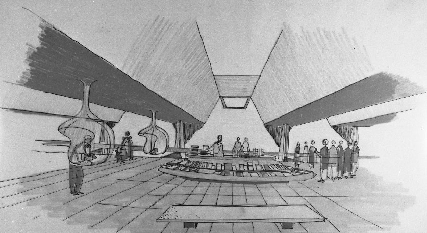 Esquisse architecturale de la mezzanine