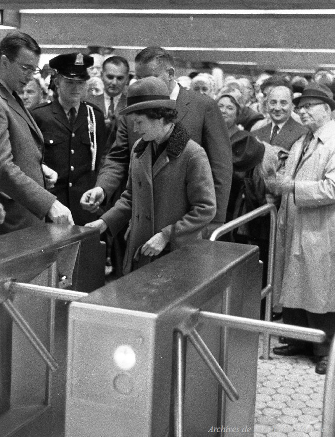 L'inauguration de la station, le 14 octobre 1966