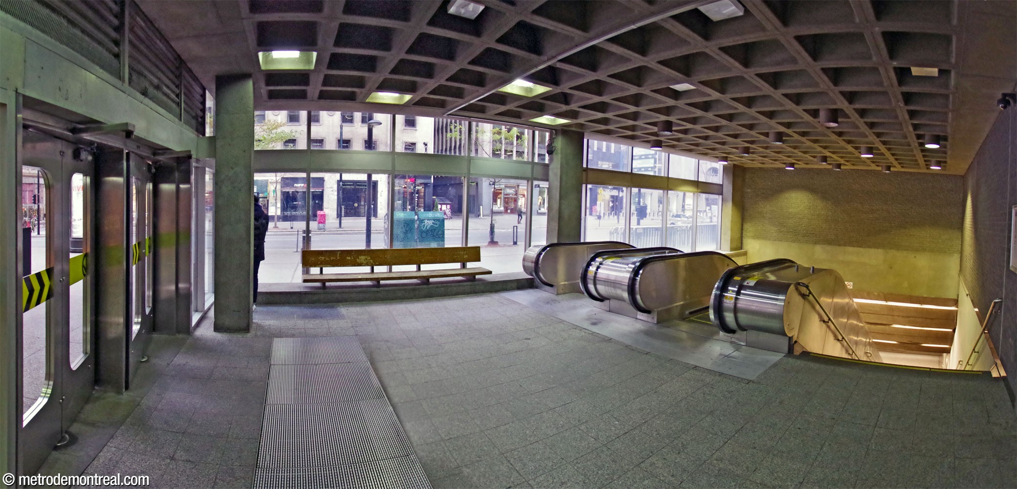 L'intérieur de la sortie Peel Ouest.