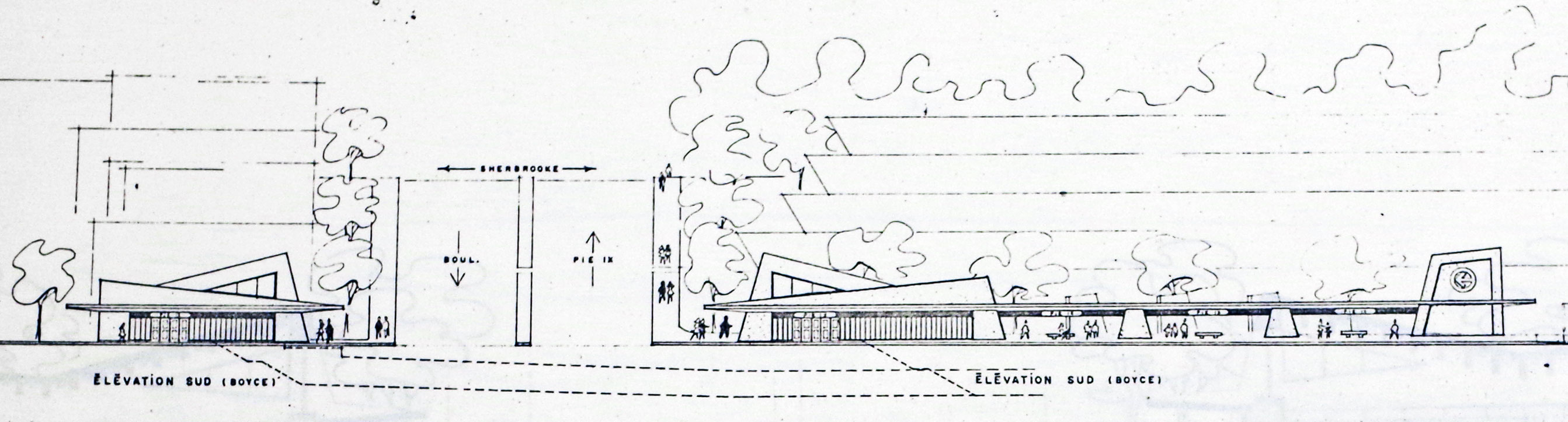 The original concept for the station headhouses