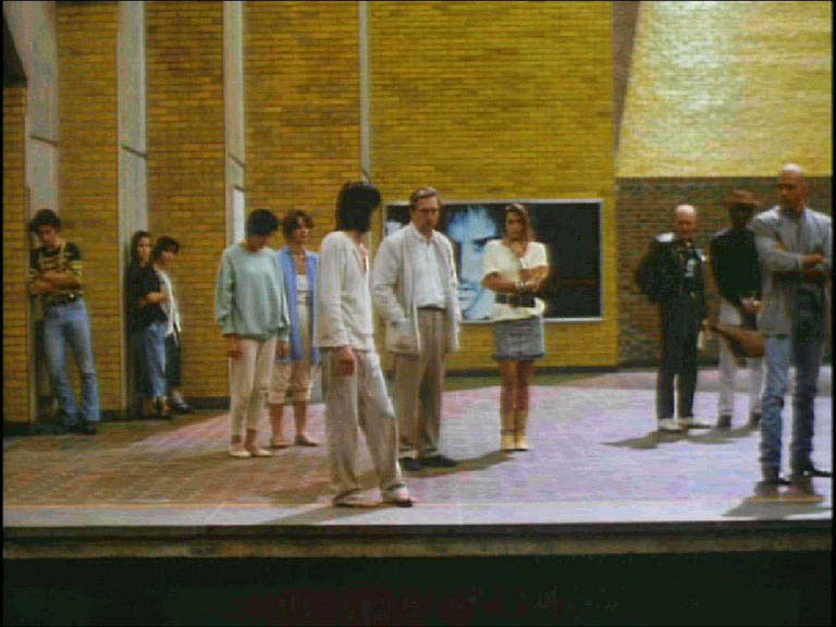 Lothaire Bluteau, Catherine Wilkening, and Johanne-Marie Tremblay in Jésus de Montréal (1989)