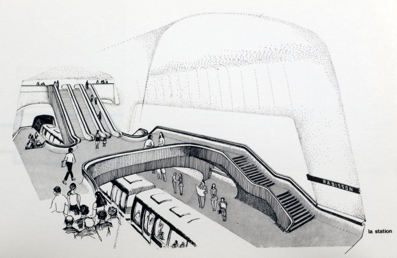 Esquisse architecturale du grand volume