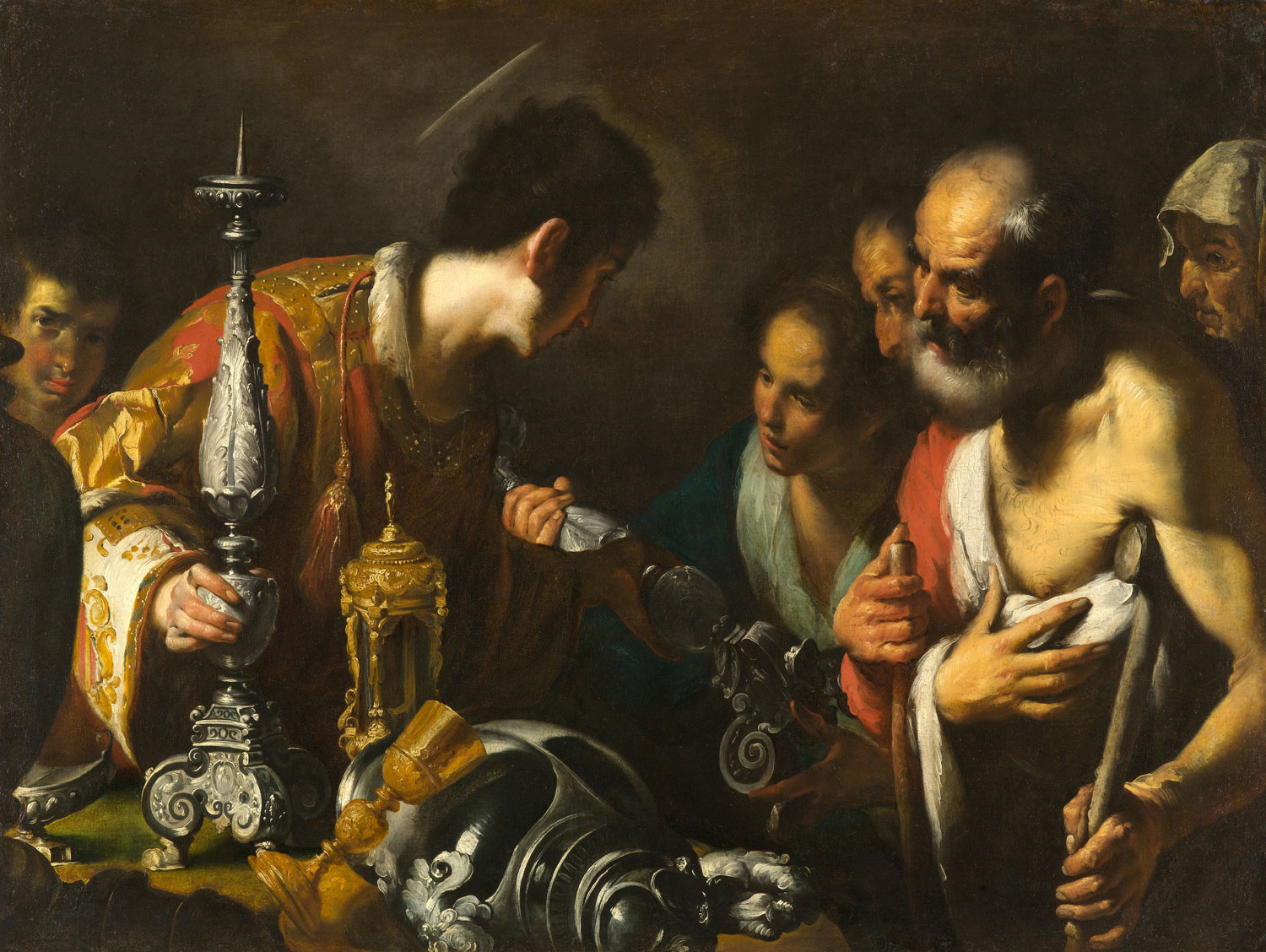 Saint Lawrence Distributing the Treasures of the Church, by Bernardo Strozzi.