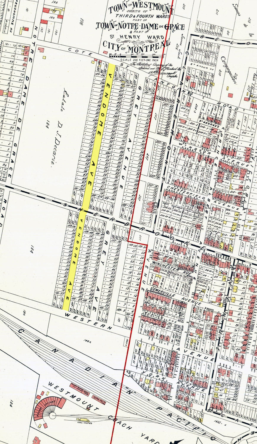Avenue de Vendôme on a 1907 map