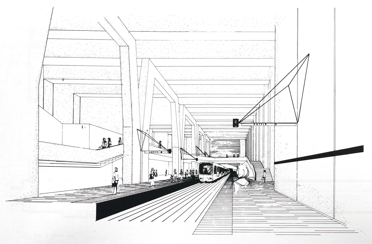 Architect's rendering of Verdun metro station