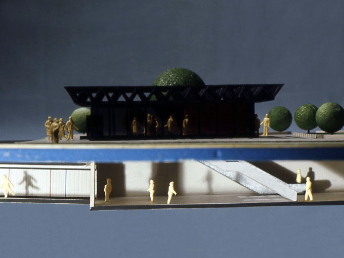 Maquette of the north entrance and tunnel to the south entrance