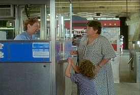 Laura argues with a ticket taker in C't'à ton tour, Laura Cadieux