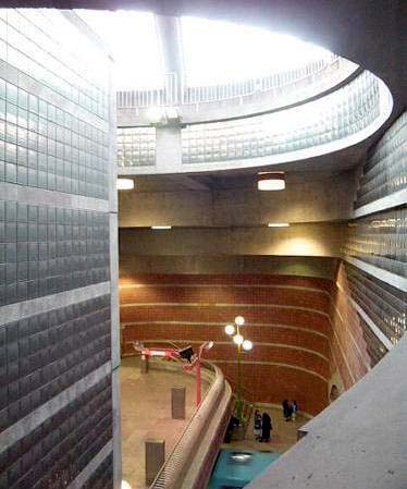 View from the staircase to the mezzanine