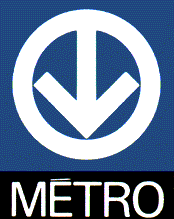 The metro logo, designed by Jacques Gillon