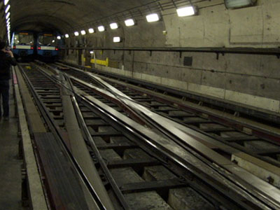 Aiguillage, arrière-gare Henri-Bourassa