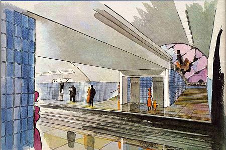 Architectural rendering of Guy-Concordia metro