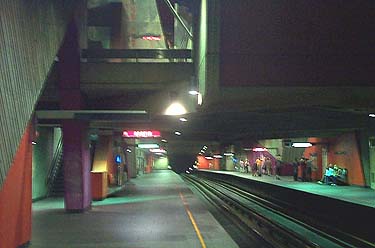 Overview of the platforms looking east