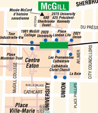 Underground City around McGill metro