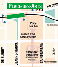 Underground City around Place-des-Arts metro