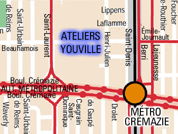 Map to Youville shops