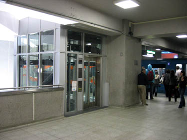 Elevators at platform level