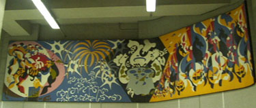 Mural by Robert LaPalme, representing culture