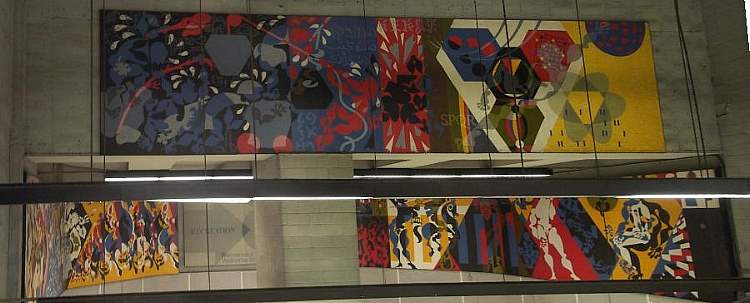 Mural by Robert LaPalme, representing science