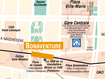 Underground City around Bonaventure metro