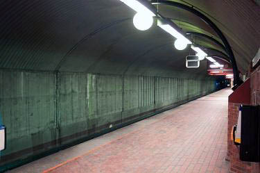 Platform after removal of the murals
