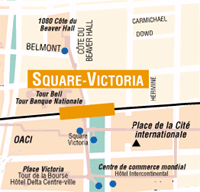 Underground City around Square-Victoria metro
