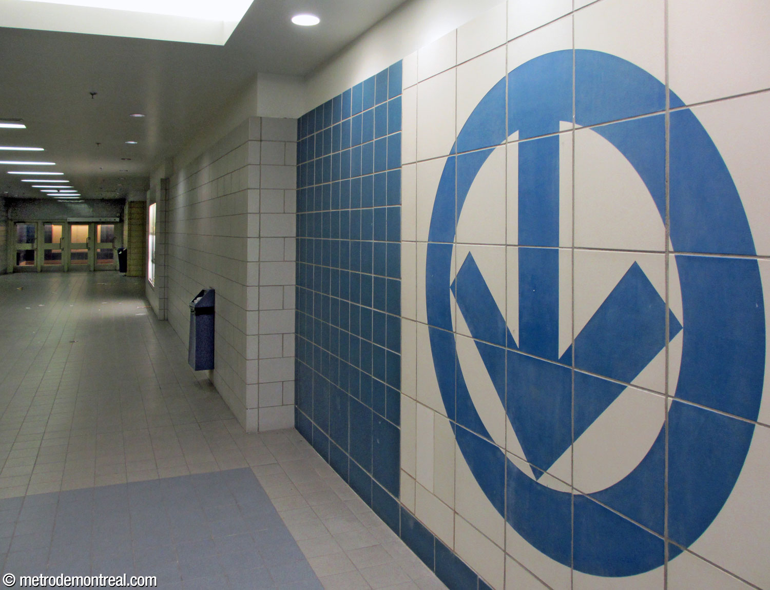 Inside the underground city access to Dawson College.