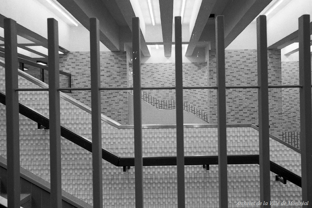 The textured ceramic tiling previously used in the station’s stairwells.