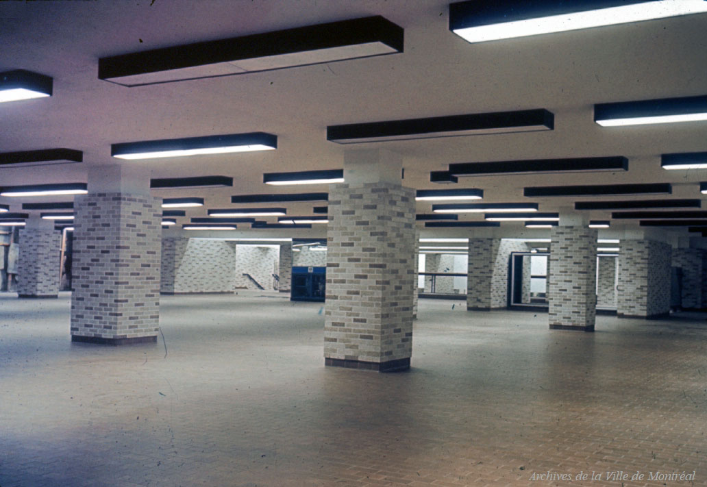 The ticket hall under construction.