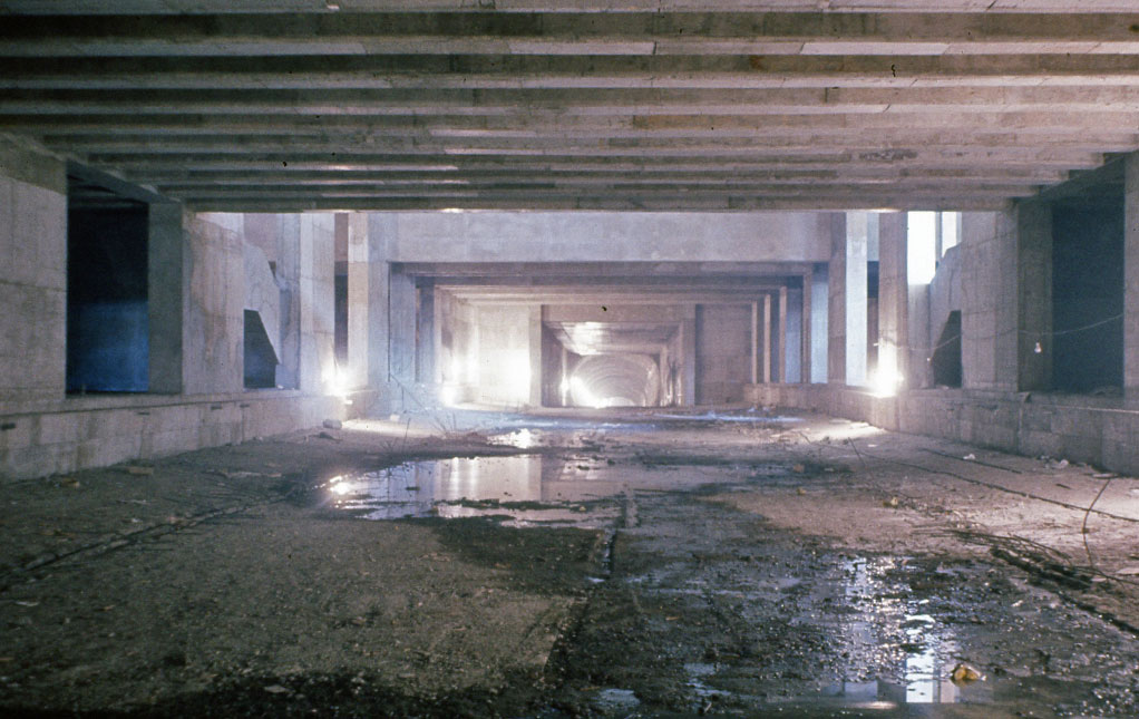 The trainroom under construction.