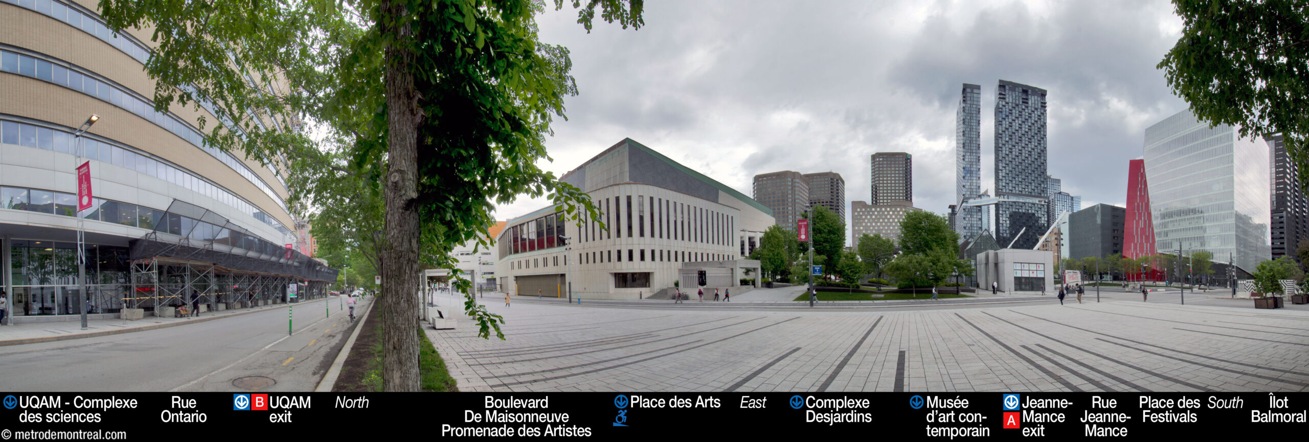 Place-des-Arts - Station surroundings (east) Place-des-Arts - Station surroundings (east)